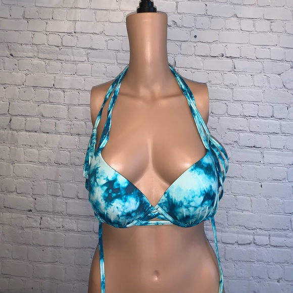 Shade & Shore Other - Shade & Shore Blue / Green Bikini top size 38B